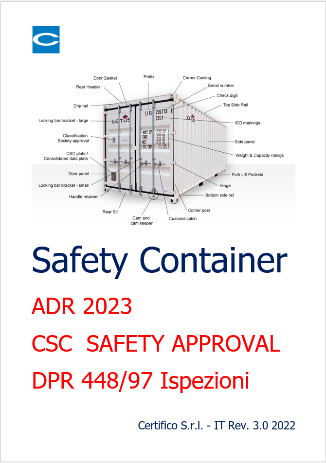 Safety container ADR 2023 CSC DPR 448 97