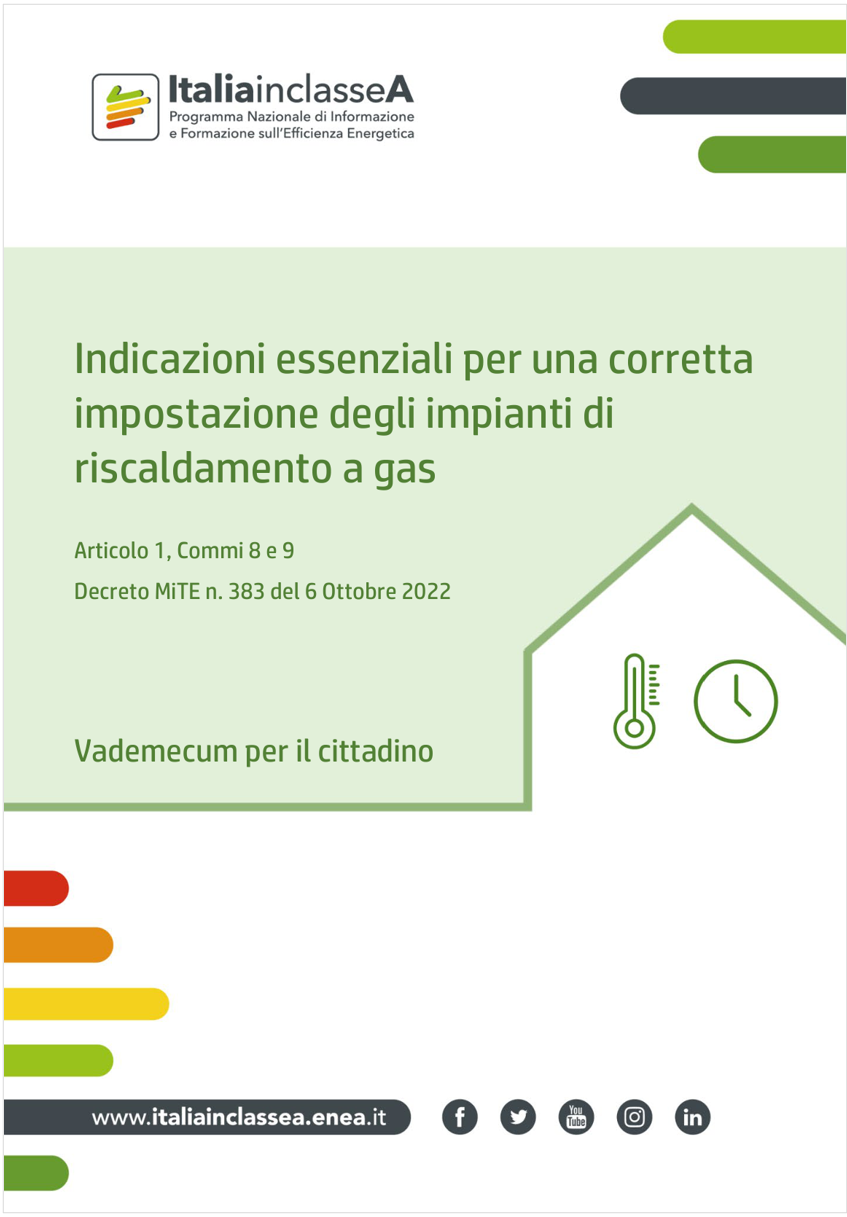Vademecum indicazioni attuazione Piano di riduzione di consumi di gas naturale
