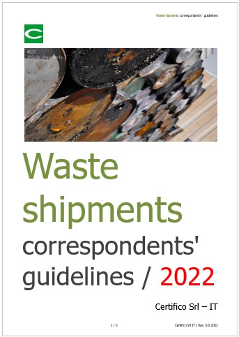 Waste shipments correspondents  guidelines