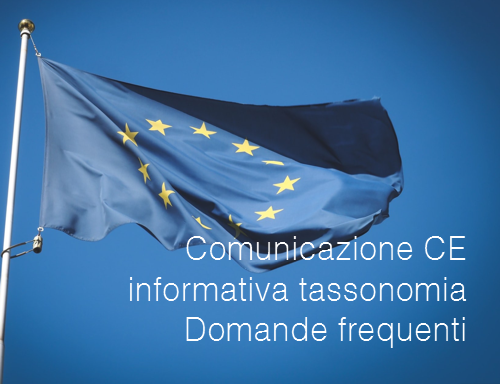 Comunicazione CE informativa tassonomia