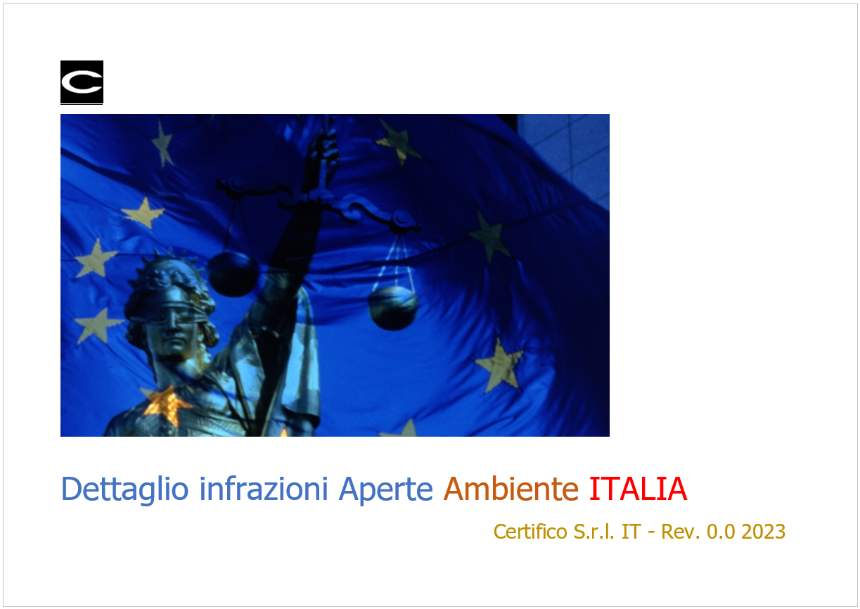 Dettaglio infrazioni Aperte Ambiente ITALIA