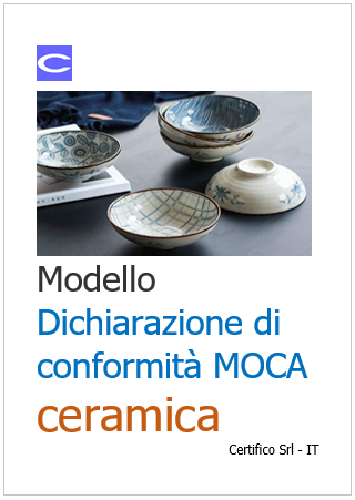 Modello Dichiarazione di conformit  MOCA ceramica