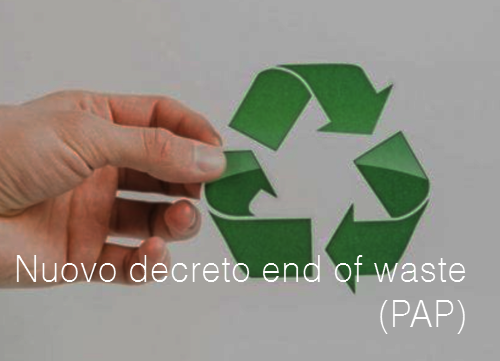 Nuovo decreto end of waste prodotti assorbenti per la persona