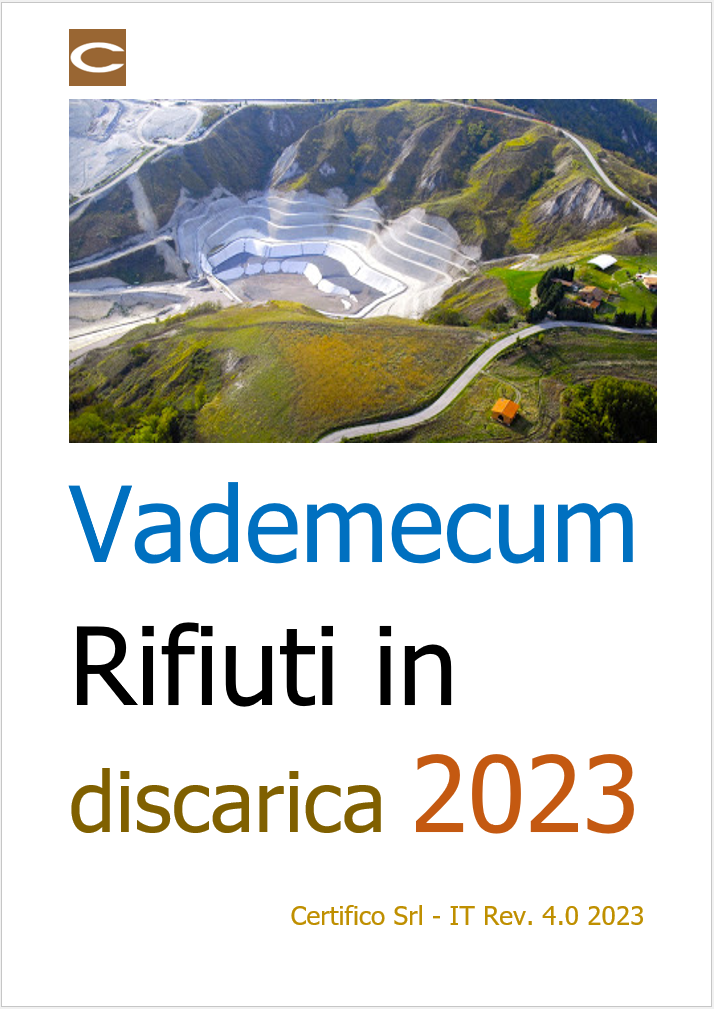 Vademecum rifiuti in discarica   Rev  4 0 2023