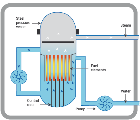 A boiling water reactor  PWR 