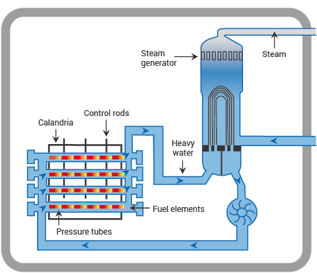 A pressurized heavy water reactor  PWR 