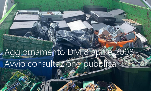 Aggiornamento DM 8 aprile 2008   Avvio consultazione pubblica