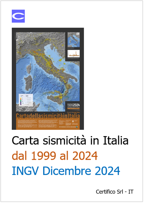 Carta della sismicit  in Italia dal 1999 al 2024 INGV