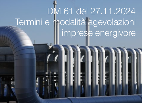 DM 61 del 27 11 2024   Termini e modalit  agevolazioni imprese energivore