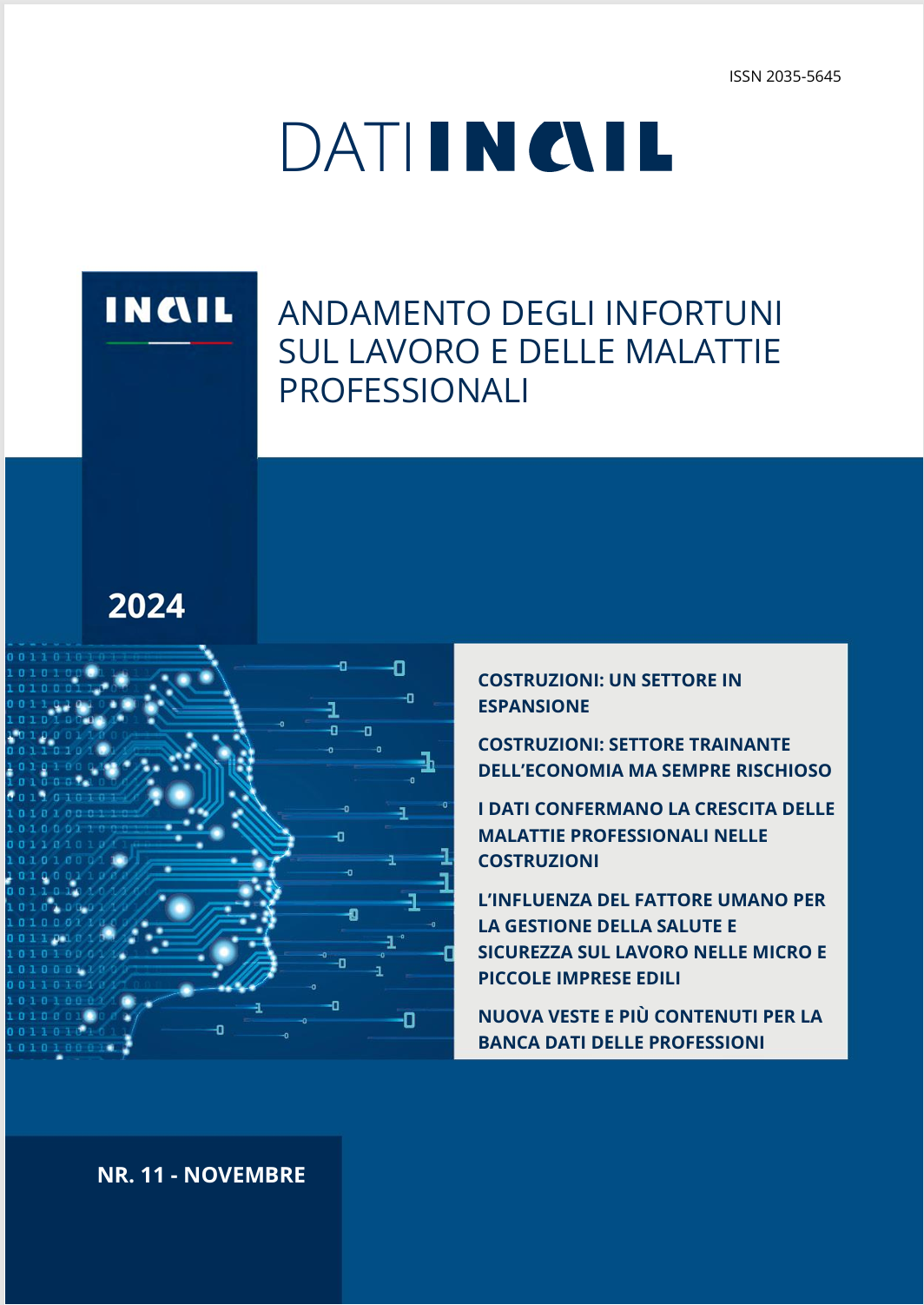 Dati INAIL n  11 2024   Focus settore costruzioni