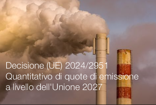 Decisione  UE  2024 2951 Quantitativo di quote di emissione a livello dell Unione 2027