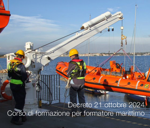 Decreto 21 ottobre 2024   Corso di formazione per formatore marittimo