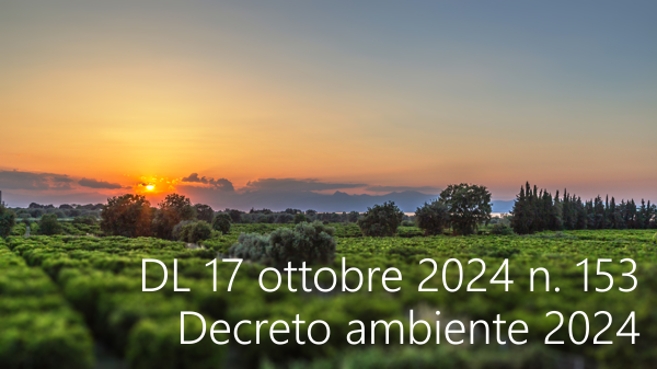 Decreto Legge 17 ottobre 2024 n  153   Decreto ambiente 2024