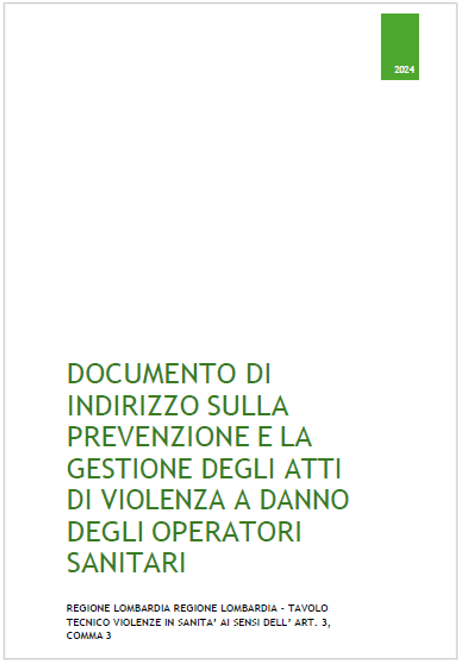 Documento prevenzione atti di violenza a danno operatori sanitari   RL Dic  2024