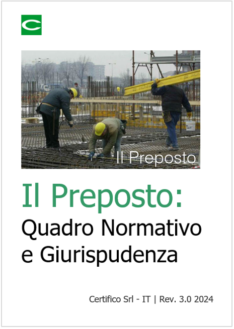 Il Preposto   Quadro Normativo e Giurispudenza