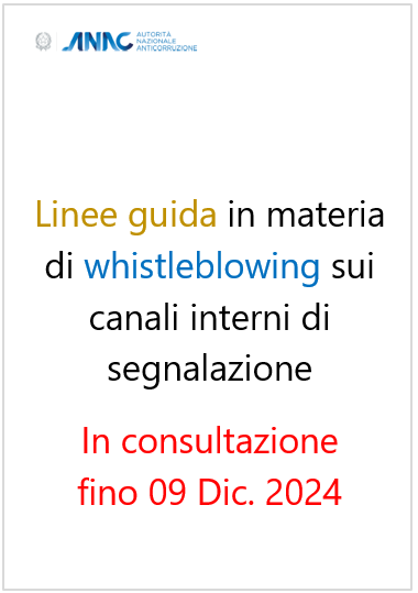 Linee guida whistleblowing sui canali interni di segnalazione