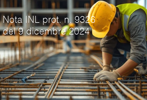 Nota INL prot  n  9326 del 9 dicembre 2024