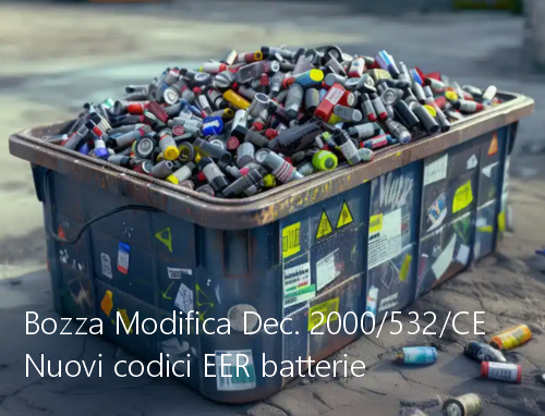 Nuovi codici EER batterie