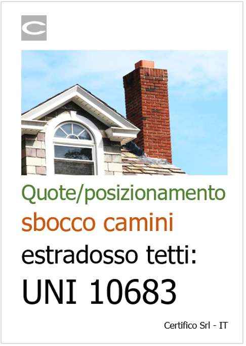 Quote e posizionamento sbocco camini estradosso tetti   UNI 10683