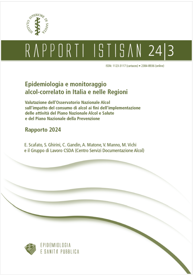 Rapporto ISTISAN Epidemiologia e monitoraggio alcol correlato 2024