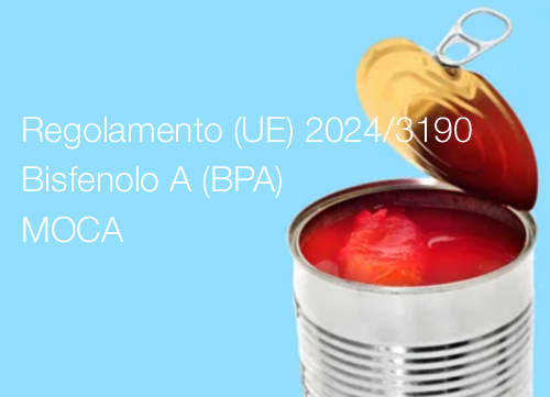 Regolamento  UE  2024 3190 Bisfenolo A MOCA