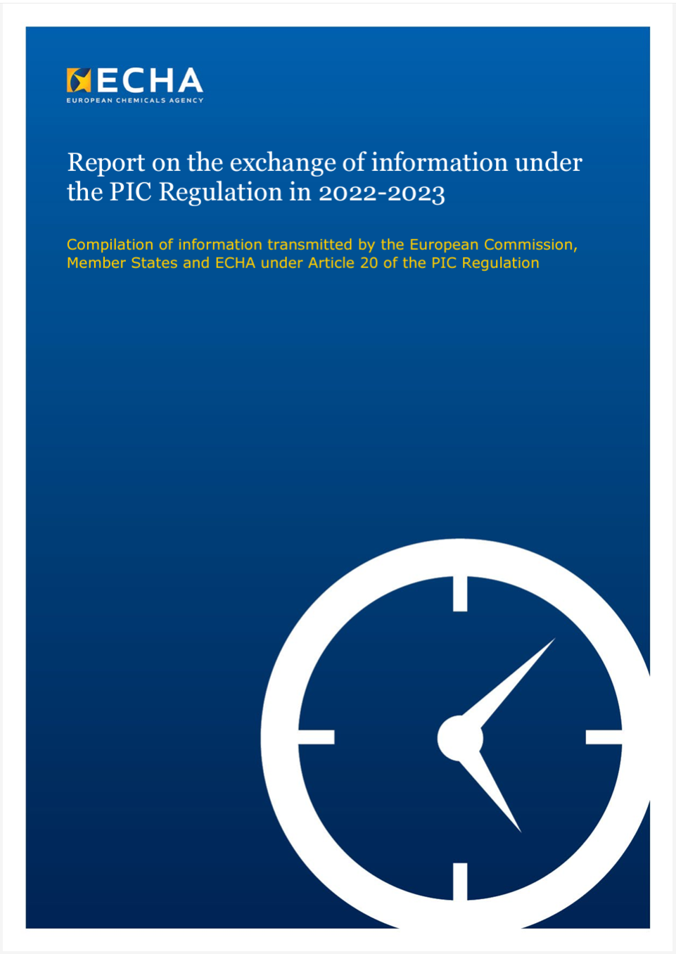 Report on the exchange of information under the PIC Regulation in 2022 2023