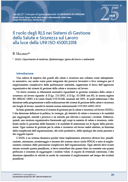 Ruolo del RSL e UNI EN ISO 4001