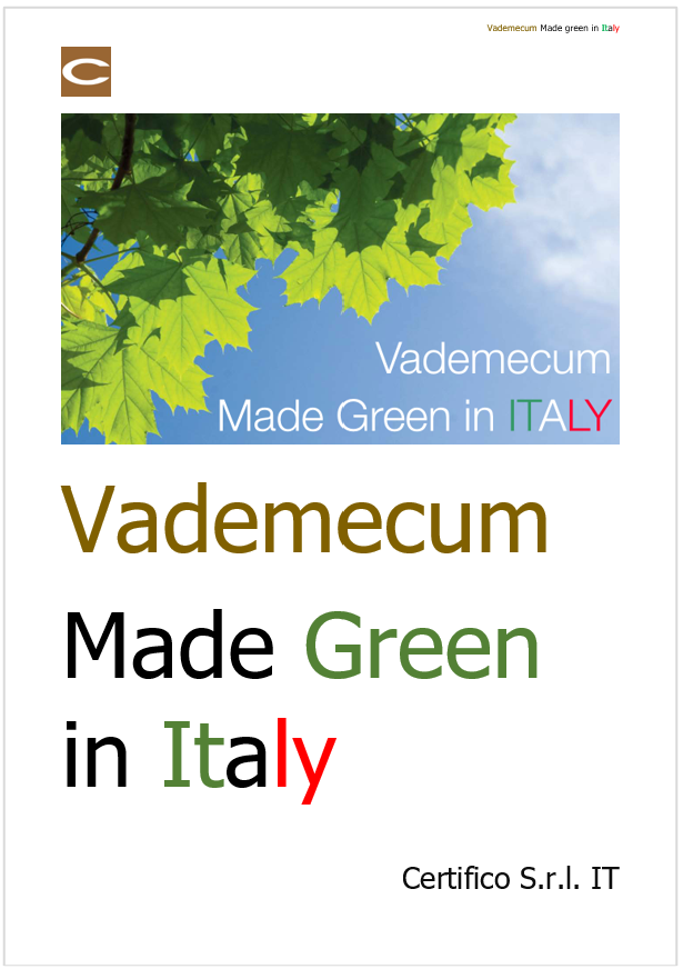 Vademecum Made Green Italy