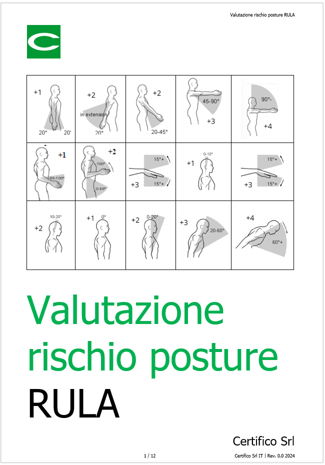 Valutazione rischio posture RULA