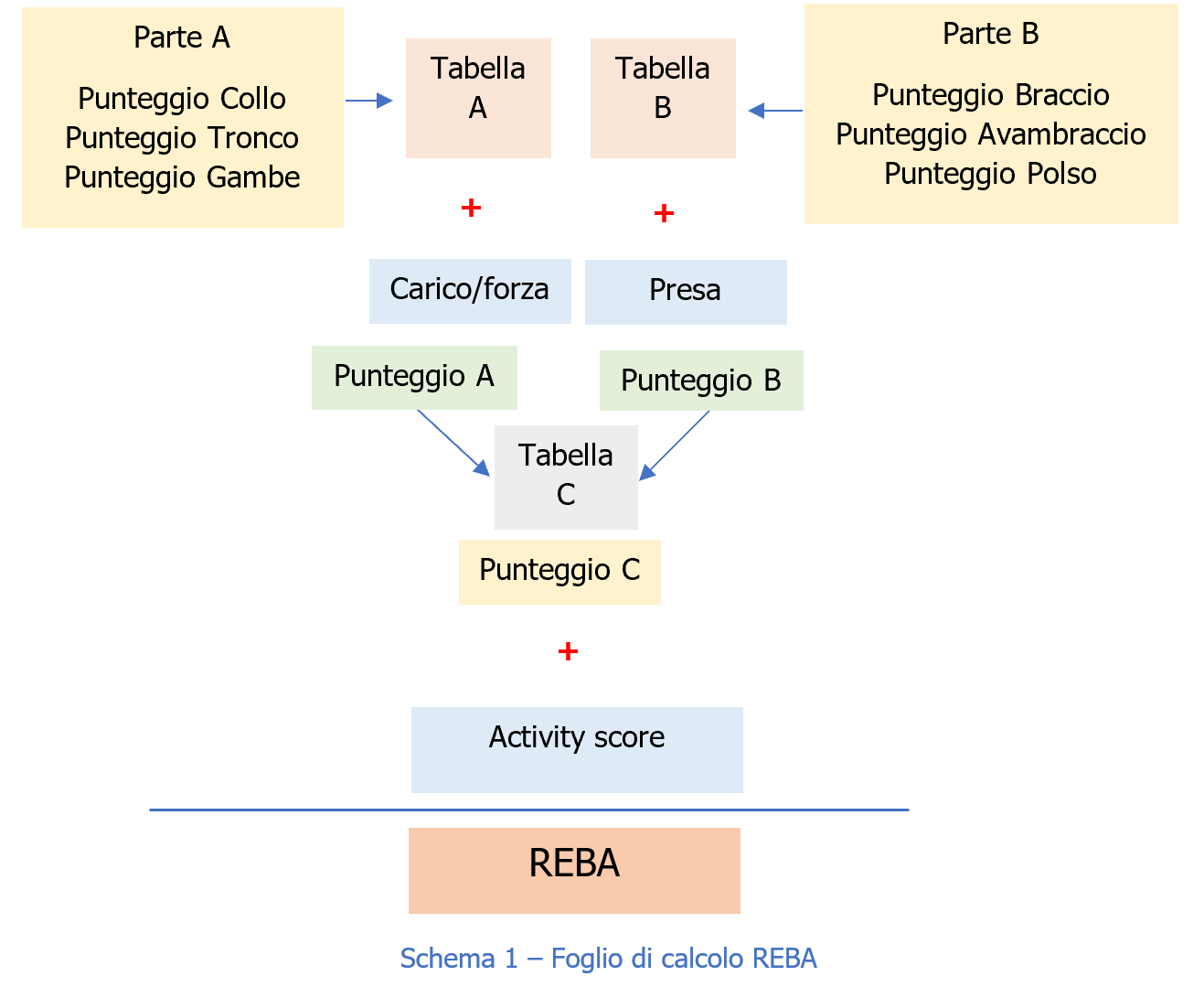 Valutazione rischio posture lavoro REBA / Rapid Entire Body Assessment ...