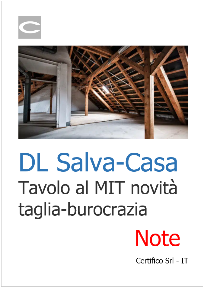 DL Salva Casa tavolo al MIT sulle novit  taglia burocrazia