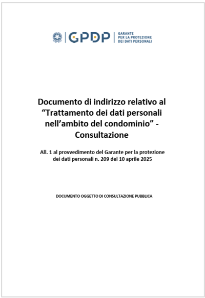 Linee guida sul trattamento dei dati personali nell ambito del condominio