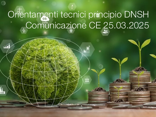 Orientamenti tecnici principio DNSH   Comunicazione CE 25 03 2025