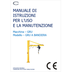 Manuale Istruzioni Uso Manutenzione gru bandiera