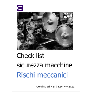 Check List Sicurezza macchine Rischi meccanici (P. 2)