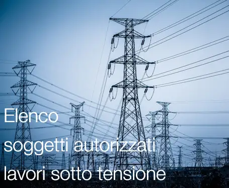 Elenco soggetti autorizzati lavori sotto tensione Elenco soggetti autorizzati lavori sotto tensione