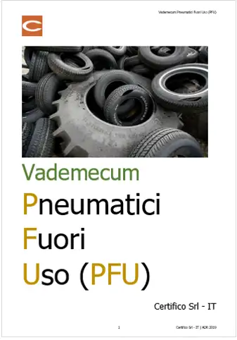 Vademecum Pneumatici Fuori Uso PFU Vademecum Pneumatici Fuori Uso PFU