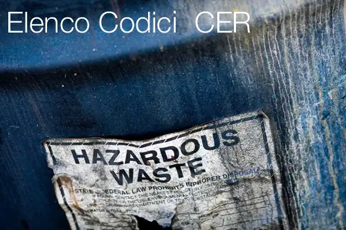 Elenco Codici CER Elenco Codici CER