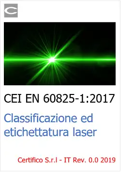 CEI EN 60825 1 2017 Classificazione ed etichettatura laser CEI EN 60825 1 2017 Classificazione ed etichettatura laser