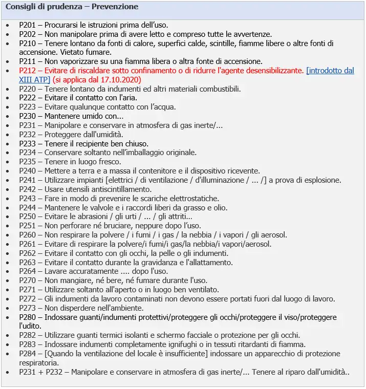 Consigli di Prudenza   Prevenzione