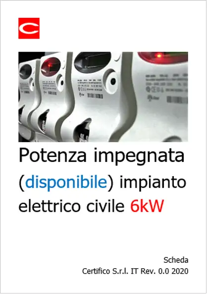 Potenza impegnata disponibile impianto elettrico civile Potenza impegnata disponibile impianto elettrico civile