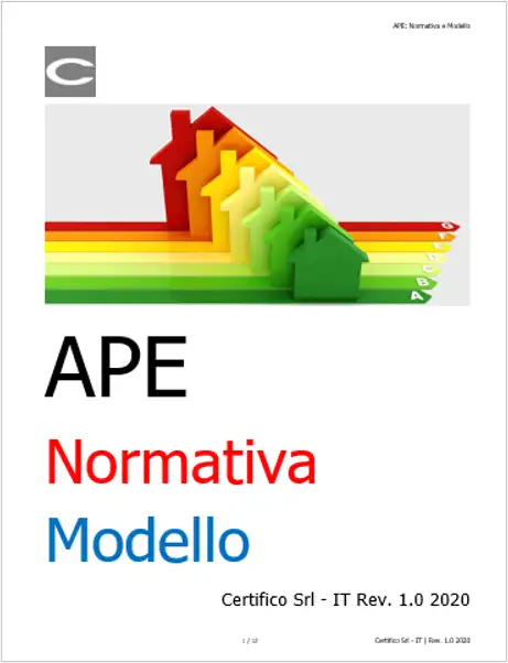 APE Normativa e Modello APE Normativa e Modello