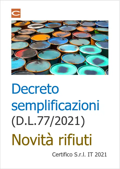 Decreto semplificazioni novit rifiuti Decreto semplificazioni novit rifiuti