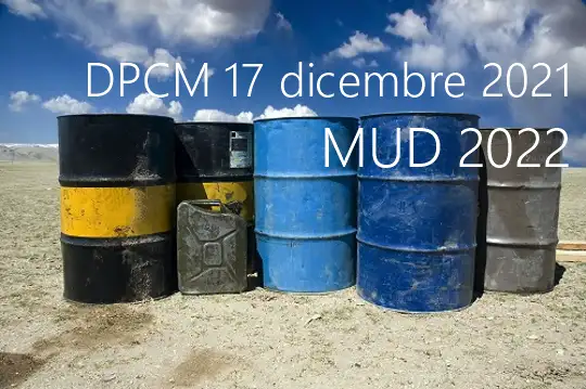 DPCM 17 dicembre 2021 MUD 2022 DPCM 17 dicembre 2021 MUD 2022