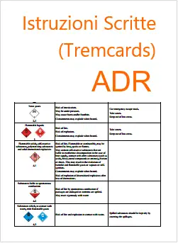 Istruzioni Scritte Tremcards ADR Istruzioni Scritte Tremcards ADR