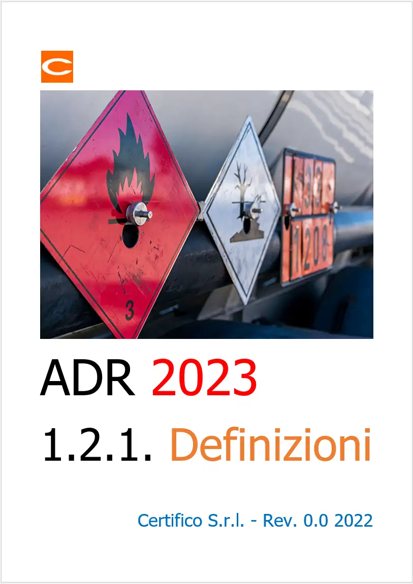 ADR 2023 Definzioni ADR 2023 Definzioni