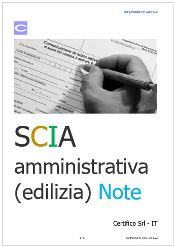 SCIA amministrativa (edilizia) / Note