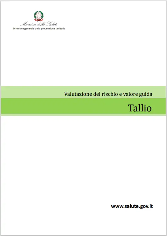 Valutazione del rischio e valore guida acque   Tallio