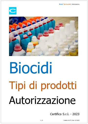 Biocidi   Tipi di prodotti e Autorizzzazione
