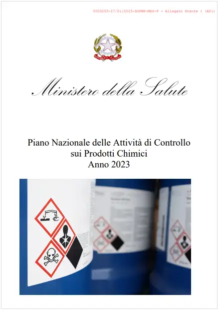 Piano nazionale attivit di controllo sui prodotti chimici 2022 Piano nazionale attivit di controllo sui prodotti chimici 2022